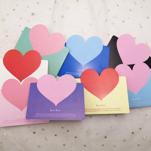Cartes d'anniversaire en forme de cœur personnalisées, en gros, à bas prix, pour remercier, pour gâteaux, invitations et messages. - Product Image 5