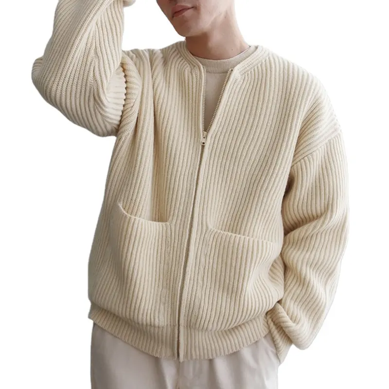 new fashion knit sweater for male men knit sweater winter full zip cardigan for men zipper cardigan sweater