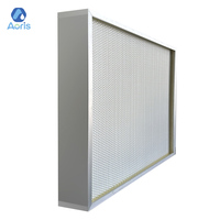 Filtre Hepa personnalisé H13 H14 U15 0.3 microns 99.99% pour champignon filtre Hepa à flux laminaire H15