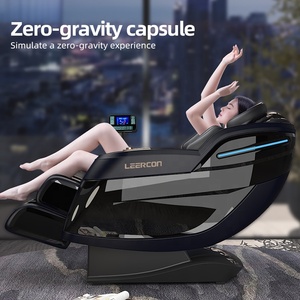 Leercon OEM Günstige Zero Gravity <span class=keywords><strong>Blue</strong></span> Leder Top Rated Liege <span class=keywords><strong>massage</strong></span> stuhl 185cm lange Schiene Ganzkörper <span class=keywords><strong>massage</strong></span> stuhl - Product Image 2
