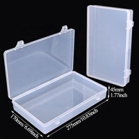 Boîte de rangement transparente en plastique rectangulaire SUNSHING pour bureau, pour photos, autocollants, bijoux et accessoires