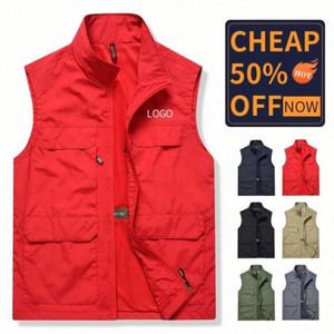Gilet décontracté haut de gamme en nylon respirant pour homme, multi-poches, col montant, idéal pour le sport, la photographie, la pêche et les activités de plein air - Product Image 5