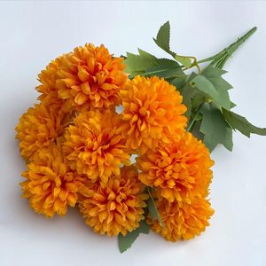 Fournisseur de fleurs artificielles, bouquet de fleurs pompon, arrangement floral pour mariage - Product Image 2