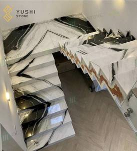Yushi บันไดหินอ่อนสีขาวแพนด้าโปร่งใสทันสมัยสำหรับวิลล่าอพาร์ทเม้นโรงแรม - Product Image 6