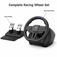 Volant de course PXN V900 GEN2 avec pédales, volant à 270/900 degrés avec retour de force vibratoire pour PC, PS4, Xbox One, Switch