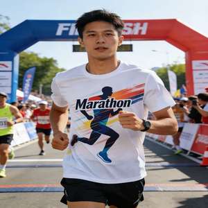 Camiseta de Secado Rápido al por Mayor con Logotipo Personalizado para Hombre, Sublimación 3D, Impresión Completa, Secado Rápido, 100% Poliéster, para Correr, Maratón, Gimnasio - Product Image 1