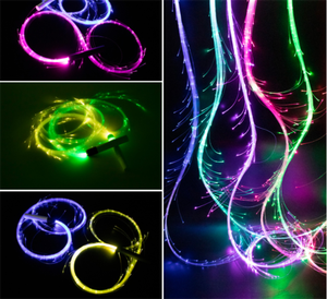 Source de lumière rechargeable par USB outil de danse de boîte de nuit fouet en fibre optique pour fête - Product Image 4