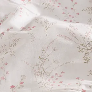 Ensemble de literie double en popeline de coton Karden Flower Willow, rose poudré, 100% coton - Product Image 4