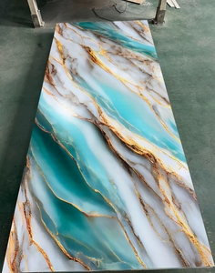 High Glossy 4x8 Marble TV Background Wall <strong>Panel</strong> Waterproof Flexible 3mm PVC Sheet UV Printed Decorative Interior Wall <strong>Panel</strong> - Product Image 6