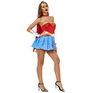 Venta caliente Womens Comics <span class=keywords><strong>Wonder</strong></span> <span class=keywords><strong>Woman</strong></span> corsé disfraz para adultos - Product Image 5