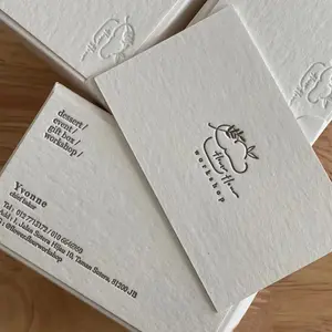 Venda quente preço de fábrica impressão personalizada papel especial cartão de visita com próprio logotipo