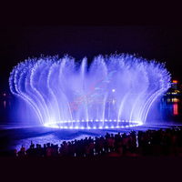 Fuente Musical Personalizada de Diseño Nuevo 2026, Fuente de Agua para Exteriores con Luz LED DMX