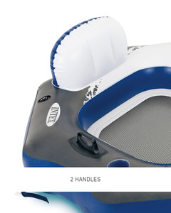 INTEX 58854 <strong>RIVER</strong> <strong>RUN</strong> CONNECT LOUNGE <strong>Inflatable</strong> <strong>River</strong> Tube <strong>Floating</strong> Lake Lounge with Backrest,heavy-duty Handles,cup Holder - Product Image 5