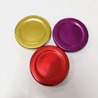 Capuchon en métal à visser avec bouton de sécurité, 53 mm, 58 mm, 63 mm, 73 mm, 82 mm, couleur or foncé, argent, noir