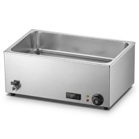 Bain-marie électrique commercial en acier inoxydable, chauffe-plats de comptoir pour restaurant, buffet, traiteur
