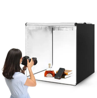 Boîte à lumière de table pour photographie PU5083 80 cm avec 4 fonds de couleur, studio photo portable de bureau