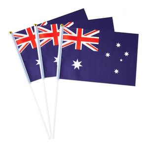 Drapeaux de l'Australie promotionnels à agiter à la main, mini drapeaux australiens à tenir en main sur bâtonnet - Product Image 1