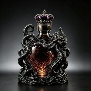 Carafe à <span class=keywords><strong>whisky</strong></span> vintage gothique transfrontalière en forme <span class=keywords><strong>de</strong></span> crâne, <span class=keywords><strong>bouteille</strong></span> <span class=keywords><strong>de</strong></span> vin pieuvre à couronne violette - Product Image 5