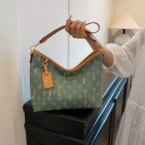 En 2025, una Nueva Tendencia en Bolsos Tote para Mujer: Bolsos Hechos de Material PU con Cierre de Cremallera y Estampados con Diseño de Mezclilla 6001 - Product Image 6