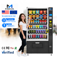 Distributeurs automatiques de boissons MOVA avec écran LCD personnalisé pour articles de vente au détail, distributeur automatique intelligent de collations pour aliments et boissons