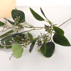 ZY0522 Feuillage artificiel en <span class=keywords><strong>soie</strong></span> avec graines, feuilles d'eucalyptus avec graines, feuilles d'eucalyptus artificielles avec fruits - Product Image 1