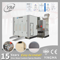 Four de séchage de peinture 24 kW à chauffage électrique, 3 portes en aluminium, zéro émission, homologué CE, cabine de peinture YINGMA YM-QCKQF-0542, cuisson à 80°C