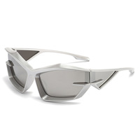 Lunettes de soleil technologiques futuristes, lunettes stylées Y2K pour les photos de rue et les défilés de mode, lunettes de soleil unisexes transfrontalières