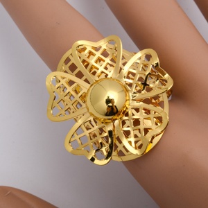 Conjunto de Brazalete y Anillo de Moda para Mujer con Diseño Árabe de Hojas de Olivo y Flores, Brazalete y Anillo Encantadores - Product Image 5