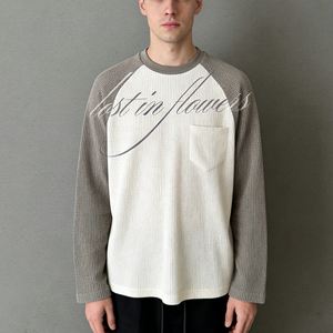 Fabricante de Ropa Ouna, Camisetas Térmicas de Manga Larga con Bloques de Color Personalizadas para Hombre, Camisetas de Punto con Estampado y Mangas Raglán - Product Image 2