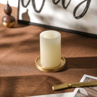 MAXERY-Bougeoir en laiton de diamètre 7.5cm/2.95 '', pour Noël et Mariage