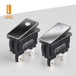 מתג נדנדה דו-מצבי LANBOO LB2810.5 מסוג סירה, תאורת LED רב-צבעונית, 16A, 250VAC מתח מקסימלי, חומר PA66, 2NO מגעים - Product Image 5