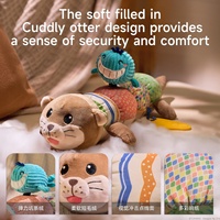 Peluche Loutre Douce Sensorielle Tumama pour Enfants, Jouet Apaisant Bébé, Oreiller Câlin pour Dormir pour Nouveaux-nés