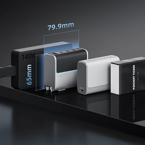 <span class=keywords><strong>Chargeur</strong></span> USB-C Cuktech 140W Gan <span class=keywords><strong>4</strong></span> ports pour téléphone, <span class=keywords><strong>chargeur</strong></span> rapide pour ordinateur portable, <span class=keywords><strong>chargeur</strong></span> PD - Product Image 2