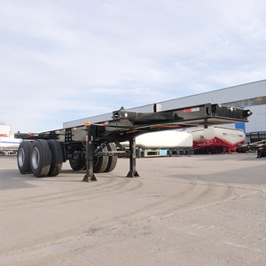 Semi-<span class=keywords><strong>remorque</strong></span> porte-conteneurs à 2 essieux de 20 pieds et 40 pieds à bas <span class=keywords><strong>prix</strong></span>, semi-<span class=keywords><strong>remorque</strong></span> squelette à vendre - Product Image 3