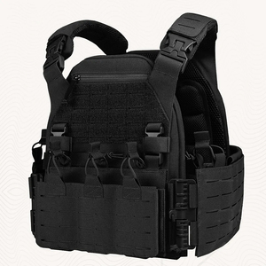 Gilet tactique léger à dégagement rapide, porte-plaques réglable avec système Molle, pour la chasse, l'entraînement et la sécurité en extérieur - Product Image 3
