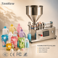 Machine de remplissage semi-automatique compacte de qualité alimentaire contrôlée par PLC pour les bouteilles de liquide nettoyant