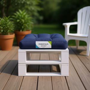 Coussin de palette d'extérieur 23,6 x 23,6 po en polyester bleu marine résistant à l'eau, amovible, lavable, carré, toutes saisons - Product Image 2