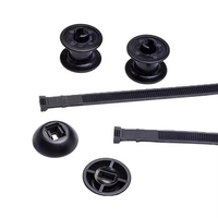 Attache-câble autobloquante en Nylon66 noir, taille et couleur personnalisées, pour isolation de câbles de châssis de voiture et support de substrat, fourniture d'usine