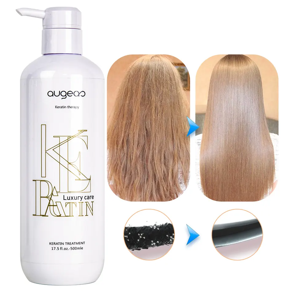 wholesaler customized logo hair smoothing repairing straightening hair protein treatment products bio keratin kit