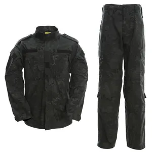 Men's Outdoor Tactical Camouflage BDU Uniform Set Rib-stop Fabric Working Uniform Suits For Hunting Shooting Climbing Exploring