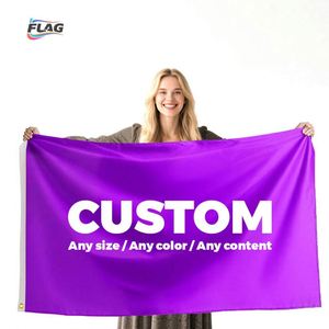 Bandera de Poliéster de 90*150cm con Impresión Digital Personalizada a Todo Color y Cualquier Patrón en Asta de Fibra de Vidrio - Product Image 4