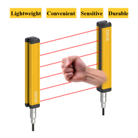 Sensor de seguridad de tres lados óptico Industrial paso de haz 10mm 2,5 m distancia de detección ascensor cortina de luz PR