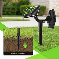 Projecteurs solaires d'extérieur pour aménagement paysager, 3 modes d'éclairage, étanches IP65, panneaux réglables, blanc chaud, jardin, 10W