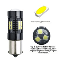 Ampoules LED 1156 1157 7443 3157 3030 21SMD haute luminosité pour feux de freinage, feux de recul et feux antibrouillard de voiture, Plug and Play