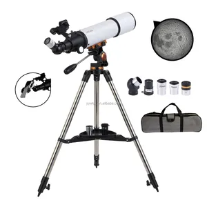 Telescópio astronômico f50080m, telescópio profissional com zoom noturno refrativo, espaço profundo, relógio para lua, astronômico