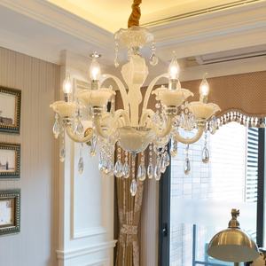 Nouvel escalier européen décoration de mariage bougie en cristal lustre led de luxe en stock - Product Image 4