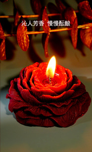 Vela Aromática de Rosa y Peonía, Aceite Aromático para la Piel, Vela Artesanal para el Bienestar, Decoración del Hogar, Bodas, Bares - Product Image 3