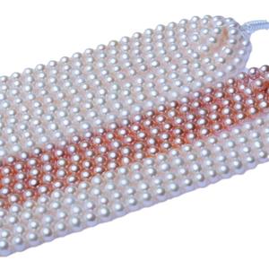 Collier de perles d'eau douce blanches de 9-10 mm, qualité AAA, produit semi-fini, fabricant, vente en gros, vente au détail, légèrement imparfait - Product Image 5