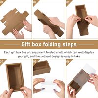 Paquete de Cajas de Regalo Kraft Hechas a Mano con Etiquetas en Blanco y Cuerda de Yute para Envolver Joyas, Dulces, Recuerdos de Fiesta, Color Kraft
