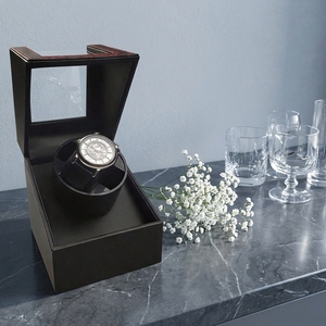 Eonluxe Leather <strong>Watch</strong> Winder Rotating <strong>Watch</strong> <strong>Holder</strong> Winding <strong>Box</strong> Shaker Motorized Silent Operation Display Cabinet Storage <strong>Box</strong> - Product Image 2